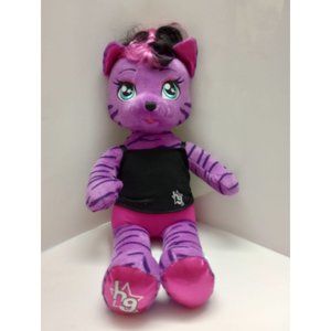 Build a Bear Honey Girls TEEGAN PURPLE TIGER CAT 20" Plush Toy with Tank Top